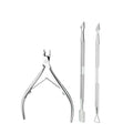 Nailpop Silver Stainless Steel Manicure Pedicure Trimmer Pusher Dead Skin Scisor Nipper Clipper Tool Nail Cuticle Fingers