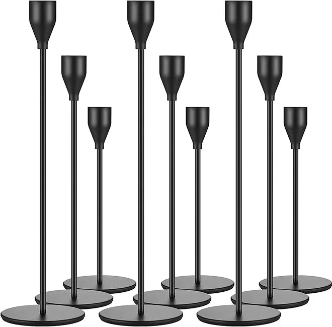 HOT Candle Holders for Tapered Candles Table Decorative Candlestick Holders Metal Candle Stand for Dining Party Wedding