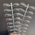 Factory Wholesale New Artificial Fingernails Acrylic Nail Tips Clear Salon Soft Gel Almond Tips Full Cover Soft Gel Nail Tips