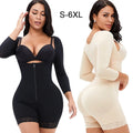 2022 Long Sleeve Zipper Tummy Control Shapers Women Post Quirurgica Surgery Bbl Faja Colombianas Full Body Shapewear Plus Size