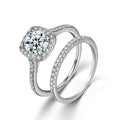 Factory Hot Wedding Rings Black Silver Rose Gold Color Copper Alloy Diamond Rings for Women
