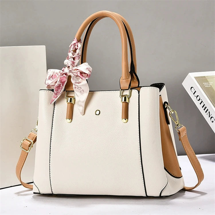 Custom White Unique Latest Pu Leather Handbags for Women