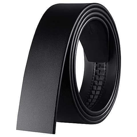 100% Pure Cowhide Belt Strap No Buckle Genuine Leather Belts Without Automatic Buckle Men Wome Black Brown White High Quality