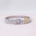 Factory Price Iced Out Chains Silver S925 3mm Two Rows VVS1 Moissanite Tennis Chain Bracelet Women and Men