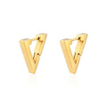 Hip Hop Unisex Jewelry 18k Gold Plated Earrings Jewelry Triangle Earrings