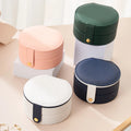 Wholesale Small Round Pu Luxury Ring Case Custom Logo Travel Leather Jewelry Organizer Box