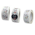 500pcs/Roll Floral Heart Shaped Sticker Roll Thank You Seal Labels Stickers Scrapbooking for Package Stationery Sticker