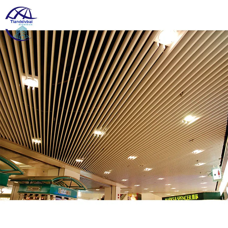 Aluminum Baffle Ceiling Aluminum Strip Baffle Ceiling Tiles for Hotel Interior Decoration