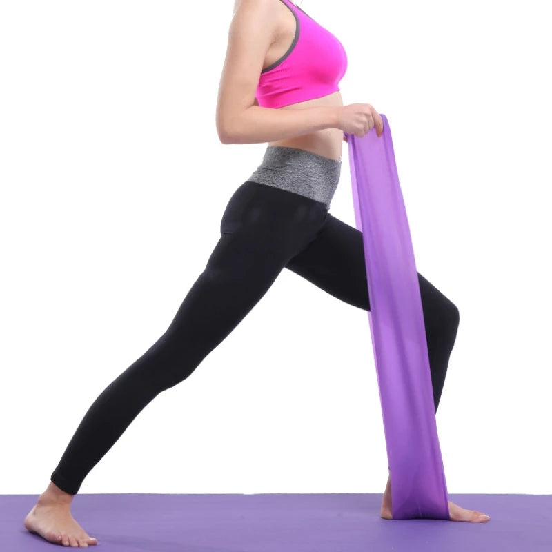 Customized Logo Sports Yoga Exercise Pilates Tension Rope TPE Long Resistance Band