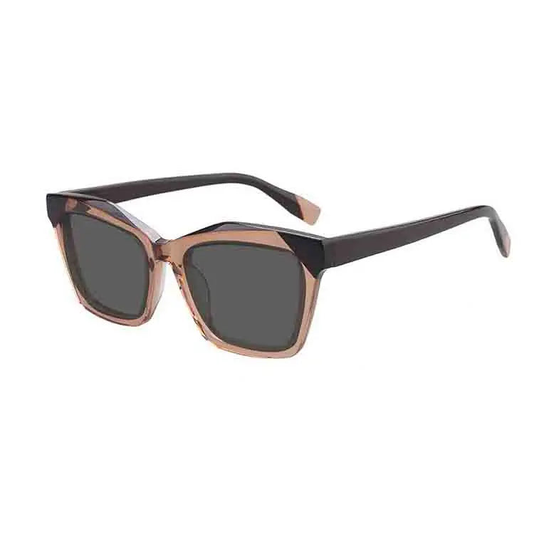 Customizing Glasses Oversized Square Ladies Cat Eye Polarized Sunglasses Women 2025 Mens Designer Acetate Sunglasses