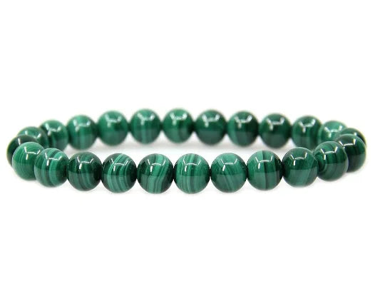 Natural AA Grade Malachite Bead Bracelet Gemstone Round Beads Stretch Beaded Bracelets Men Woman