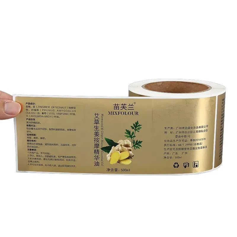 Wholesale Customization Vinyl PVC Waterproof Anti-Counterfeit Self-Adhesive Packaging Labels for Shampoo Grocery Promotion
