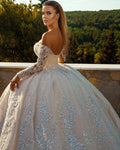 AL1295 Elegant Luxury Lace Bead Wedding Dress 2025 Modest Bridal Gown in Pure White for Curvy Brides Plus Size Included