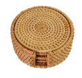 Handmade Rattan Placemats Woven Kitchen Placemats  Heat Resistant Insulation Mats for Kitchen Dining Table