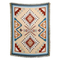Modern Fashion Custom Jacquard Tasseled Fringe Blanket Bohemia Pattern Polyester/Cotton Material All-Season ODM OEM Throws Maoda