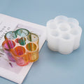 DIY 9 Cavity Round Lipstick Trinket Box Molds for Resin Crafts