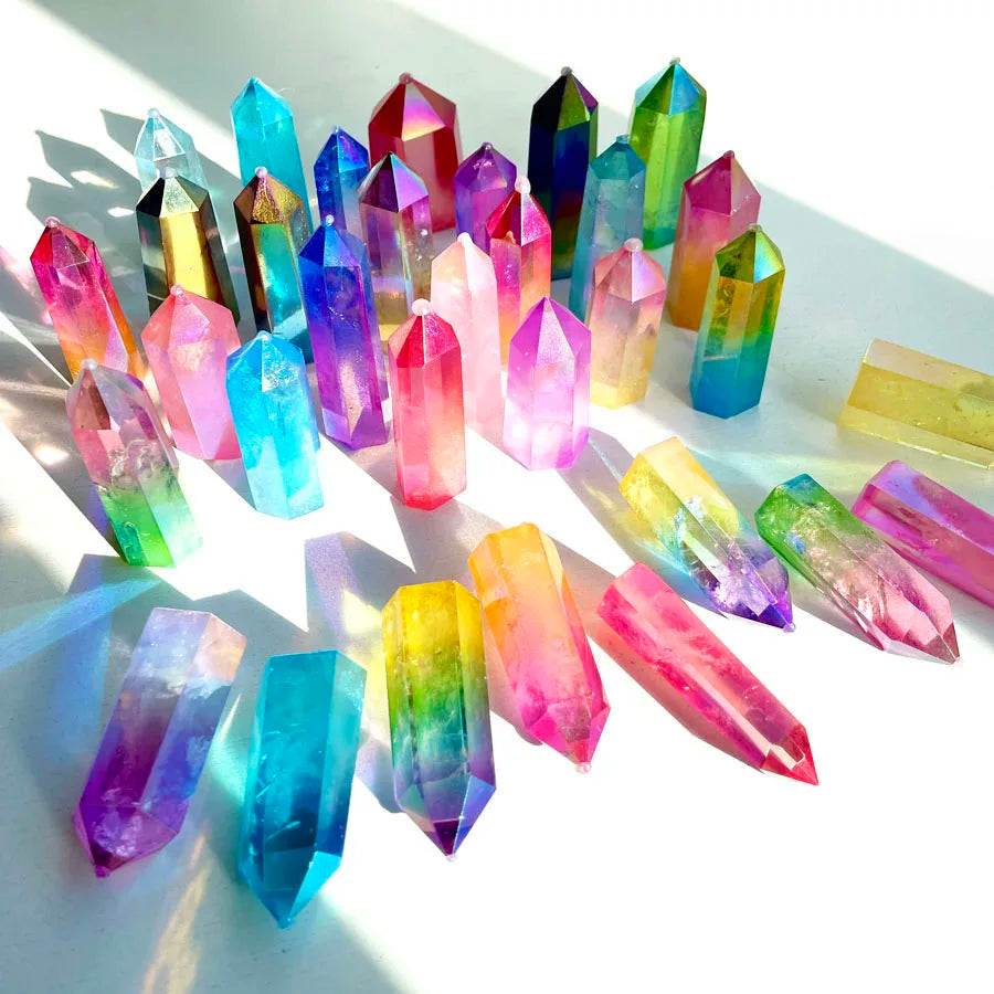 Wholesale Mixed Angel Aura Quartz Crystal Tower for Healing Stones