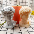 1031-1 3D DIY Large Size Aromatherapy Material Silicone Molds David Plaster Portrait Candle Mold
