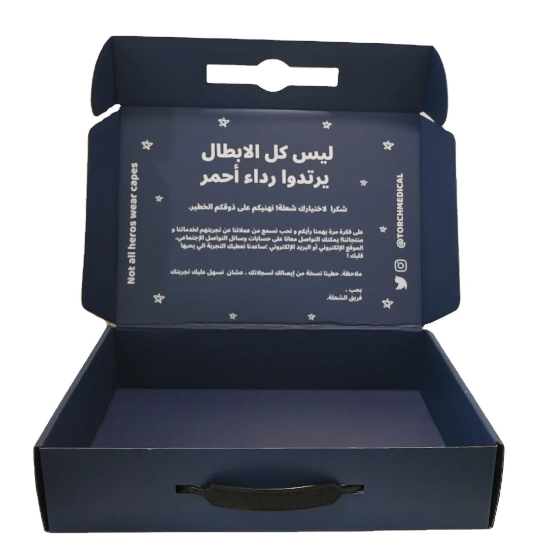 Fancy Carton Custom Cut Cardboard Black Shipping Branded Carton Box Nails Package Large Shipping Box