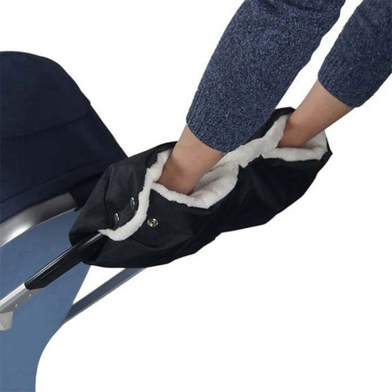 Winter Warm Stroller Gloves Newborn Baby Pushchair Windproof Gloves Waterproof Fleece Pram Accessories