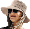 Outdoor Large Brim Fisherman Hat Waterproof Breathable Sun Hat for Summer Mountaineering Face-Covering 3D Embroidery Wholesale