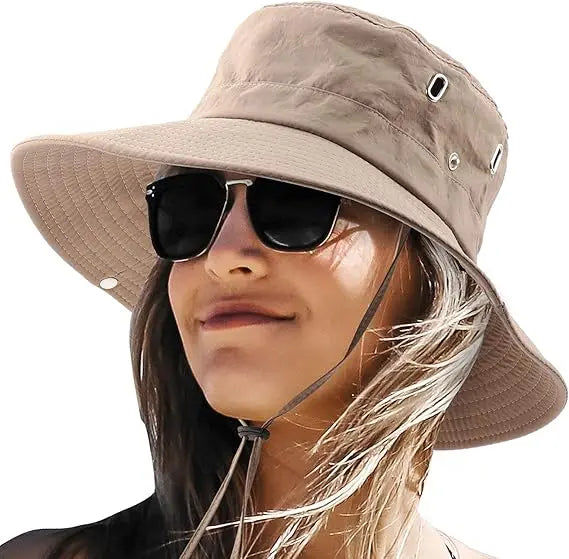 Outdoor Large Brim Fisherman Hat Waterproof Breathable Sun Hat for Summer Mountaineering Face-Covering 3D Embroidery Wholesale