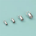 S925 Sterling Silver Leather Cord Bracelet Clasps Hooks 2-4mm Crimps End Tip Connectors for Jewelry Making Findings