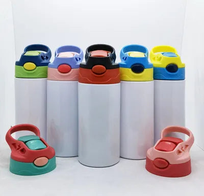 Insulation Coffee Cup Double Wall Water Bottle with Straw 350ml Stainless Steel Kids Bottle Blanks Sublimation Sippy Cup