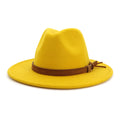 Artificial Woolen Winter Vintage Women Fedora Caps OEM Design Party Fake Wool Felt Hat Plain Dyed Daily Use