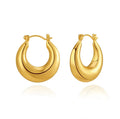 Fashion Hot Sale Copper Hoop Earring 18k Gold Plated 2.5cm Jewelry