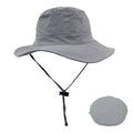 Outdoor Casual Cycling Leaf Pattern Plain Bucket Hat UV Protection Waterproof Lightweight Foldable Sun Hat