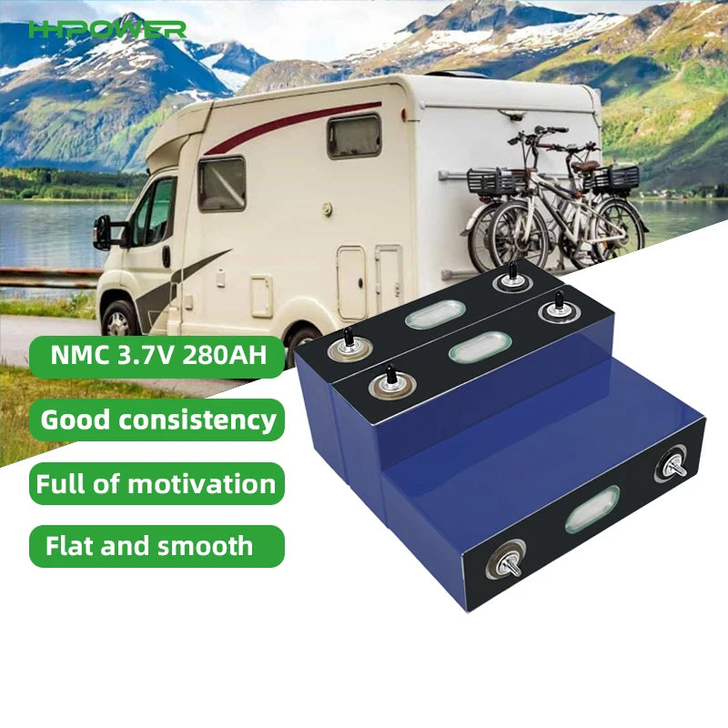 HuanHuan Large Capacity Powerful Rechargeable Prismatic Li Ion 3.7v 280ah Nmc Battery 2500 Cycles 840A Discharge for EV RV