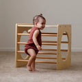 Montessori Kids Indoor Climber Wooden Pickler Triangle Cube Climbing Bridge for Play Structures