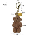 Promotional New Cute Animal Small Size Fuzzy Fluffy Stuffed Plush Mini Toy Bear Keychain