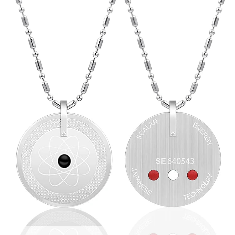 Global Scalar Energy Quantum Stainless Steel Pendant for Gift with Germanium Far Infrared Negative Ion Stone