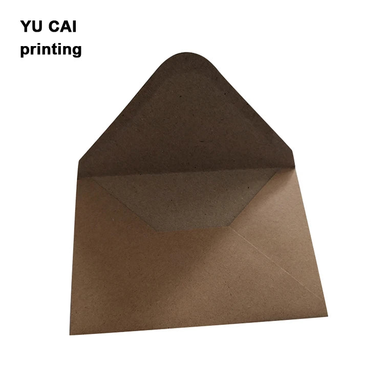 Custom logo Mailer Vintage Craft Size Paper Offset Printed Envelope Gift & Craft Kraft Paper Postcard Envelop with Glue