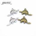 YuenZ Antique Alloy Dinosaur Charm Pendant Bracelets Necklace Jewelry Findings Accessories Making Craft DIY 26*14mm D9264