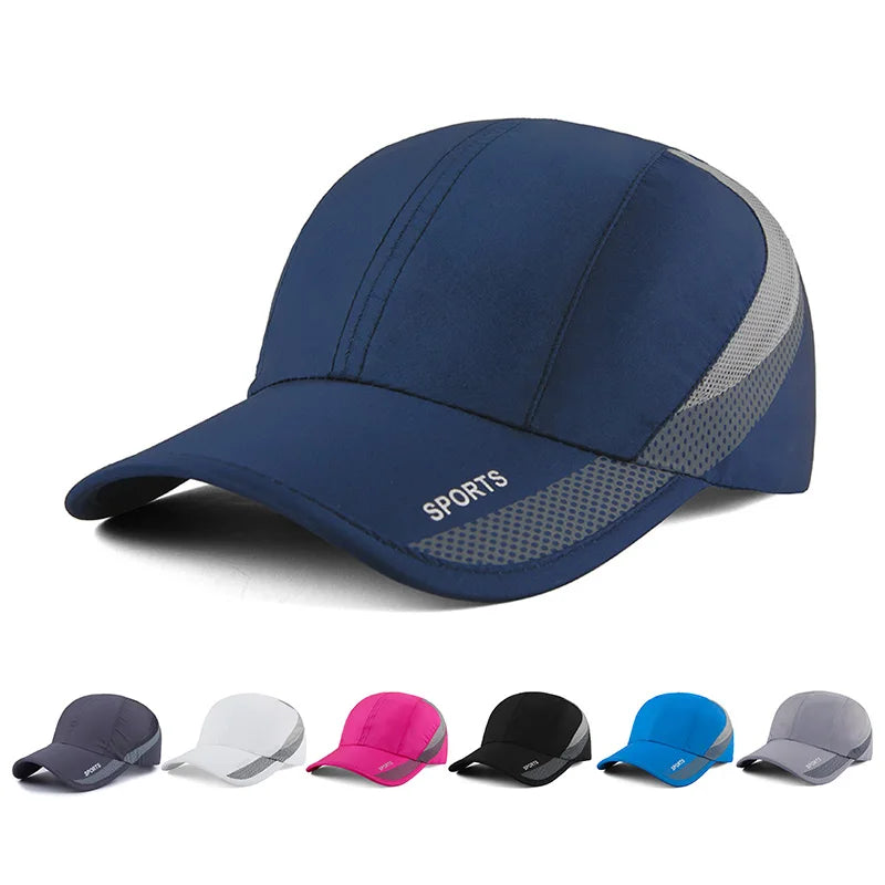 Wholesale Quick-drying Performance Running Hat Ultra-thin Lightweight Mesh Breathable Outdoor Curved Brim Sport Cap