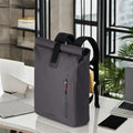 Multi-Function Comfortable Breathable Laptop Backpack Waterproof Anti-Theft Roll-Top Design Geometric Pattern for Business Use