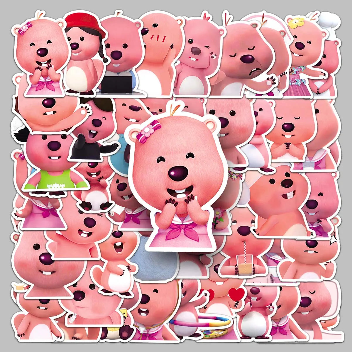 50PCS Factory Hot-selling Waterproof Playful Lively Custom Loopy Stickers for Computers & Bookshelves