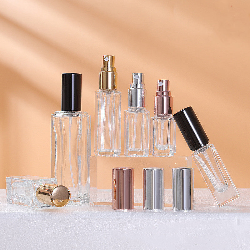 Wholesale 3ml-30ml Pump Spray Glass Square Perfume Bottles Eco-friendly Recyclable Packaging