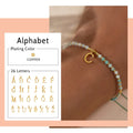 Hot Selling Bohemian Fashion Hand Jeweler Semi-precious Stone Beads Letters Hand Beaded Women Adjustable Bracelet