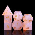 Jingyuan Wholesale Custom Glass 7-Piece RPG Polyhedral Dice Set with Environmental Protection for DND Board Game Accessories