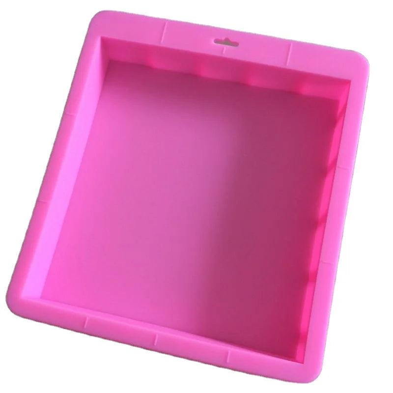 Hot Sell  Easy -Release  Non Stick  DIY Handmade  Large  Loaf Soap  Rendering Pan  3000ML  Silicone Square Soap  Mold