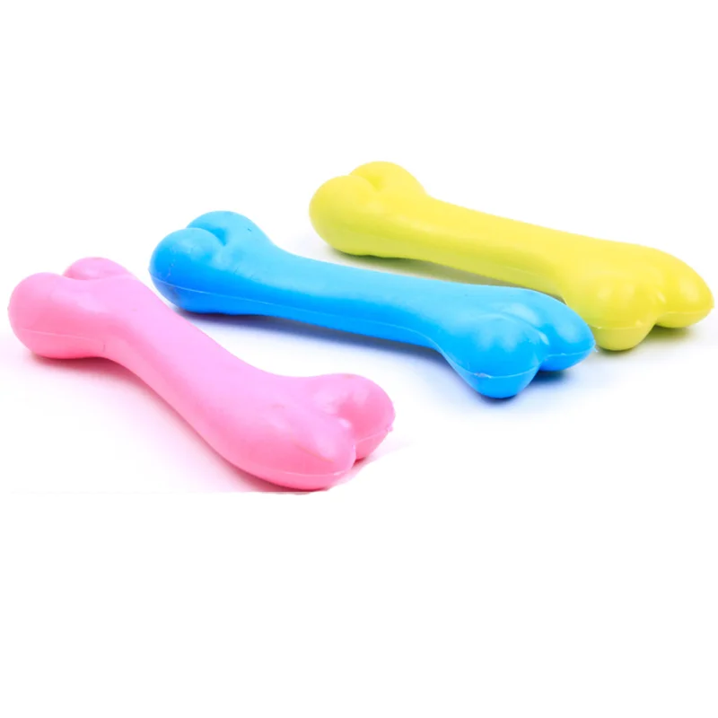 Hot Selling TPR Dog Toy Durable Rubber Dog Toy Bone for Small Pets Chewing and Training