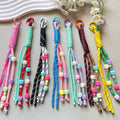 Candy Color Luggage Accessories School Bag Mobile Phone Pendant Personality Key Lanyard Bag Charms Purse Charm with Rope