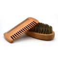 Custom Facial Hair Beard Grooming Kit Beard Comb and Brush Set Men's Beard Shaping Tool Wooden Comb