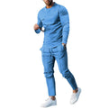 Men's Best Sport  Wear Men Gym Fitness Sets Casual Athletic Outfits 2 Piece Tracksuit Long Sleeve T Shirt and Jogger Pants Set