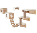 Factory Wholesale Eco-Friendly Wood Cat Scratcher Toys Furniture Wall Climbing Shelf and Jumping Platform for Cats