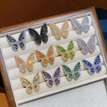 Fashion Bling Sparkling Butterfly Adjustable Ring Luxury Diamond Silver Plated Rings for Women Ring Jewelry